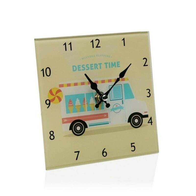 Horloge de table Versa Verre (4 x 15 x 15 cm) - Acheter à 2,54 € seulement chez Collector's Boutique