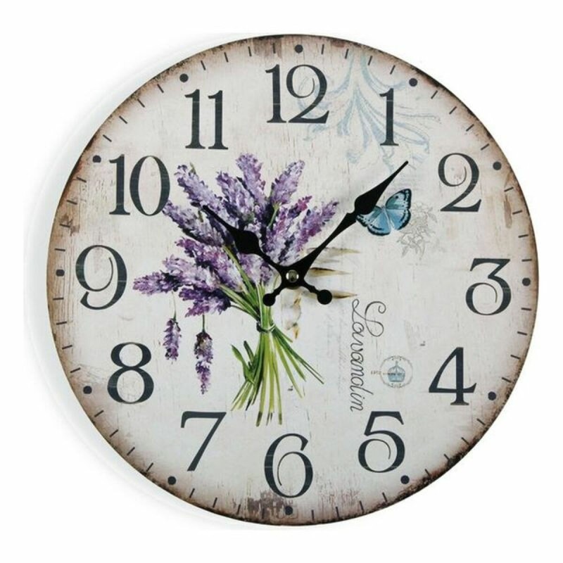 Horloge Murale Versa Lavender Bois (4 x 30 x 30 cm) - Acheter à 9,17 € seulement chez Collector's Boutique