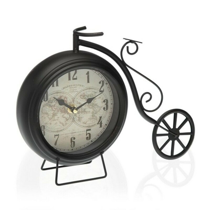 Horloge de table Versa Noir Bicyclette Fer (10 x 23 x 29 cm) - Acheter à 16,13 € seulement chez Collector's Boutique