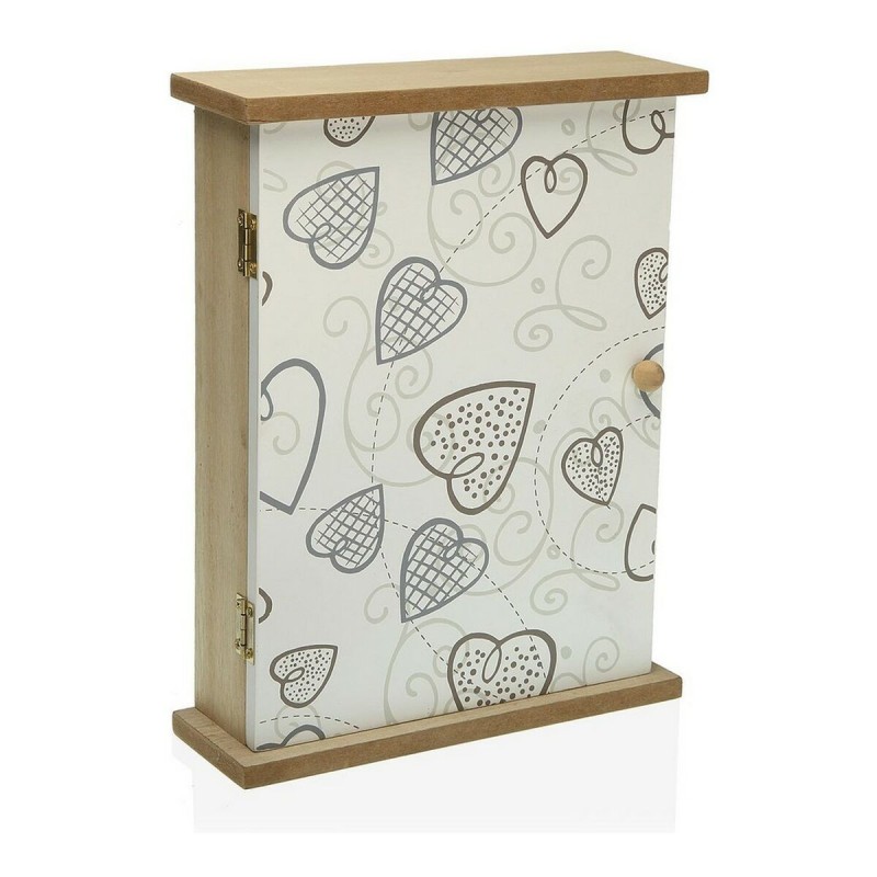 Armoire à clés Cozy Coeurs Bois MDF (6,5 x 26 x 20 cm) - Acheter à 9,71 € seulement chez Collector's Boutique