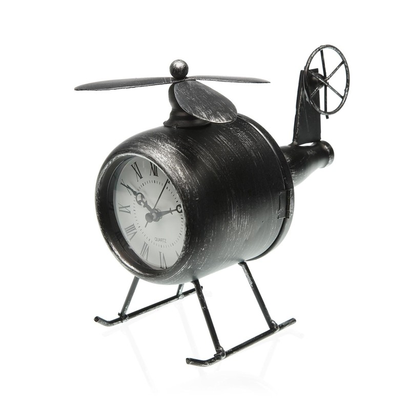 Horloge de table Versa Hélicoptère Métal (19,5 x 17,5 x 12,5 cm) - Acheter à 19,97 € seulement chez Collector's Boutique