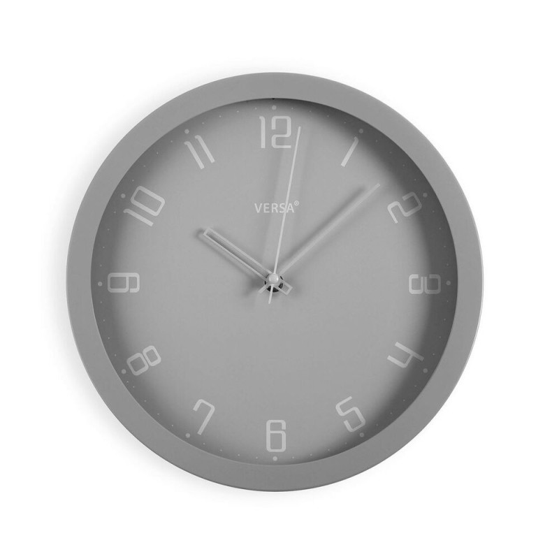 Horloge Murale Gris polypropylène (4,3 x 30 x 30 cm) - Acheter à 12,42 € seulement chez Collector's Boutique