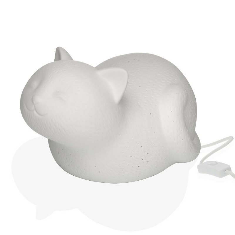 Lampe de bureau Versa Chat Porcelaine (16,3 x 13,5 x 23,5 cm) - Acheter à 27,68 € seulement chez Collector's Boutique