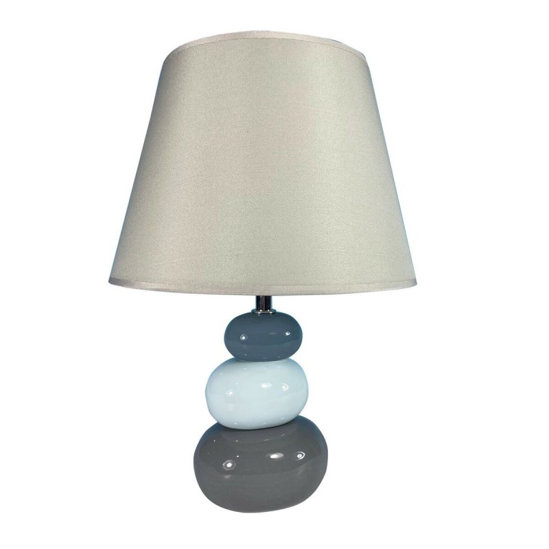 Lampe de bureau Versa Gris Bleu Céramique Textile (22,5 x 32 x 8,5 cm) - Acheter à 19,36 € seulement chez Collector's Boutique