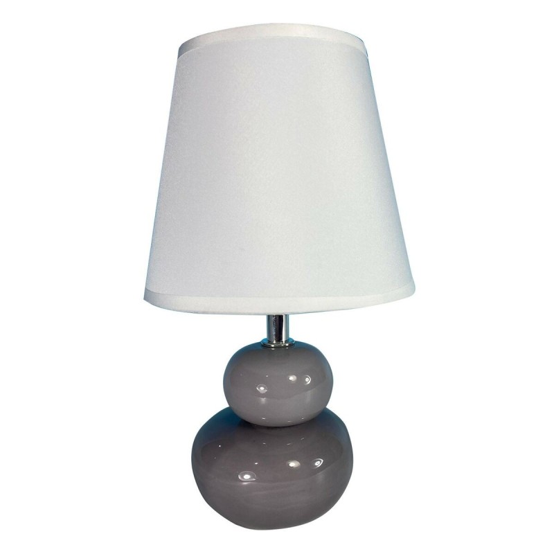 Lampe de bureau Versa Gris Céramique Textile (15 x 22,5 x 9,5 cm) - Acheter à 12,88 € seulement chez Collector's Boutique