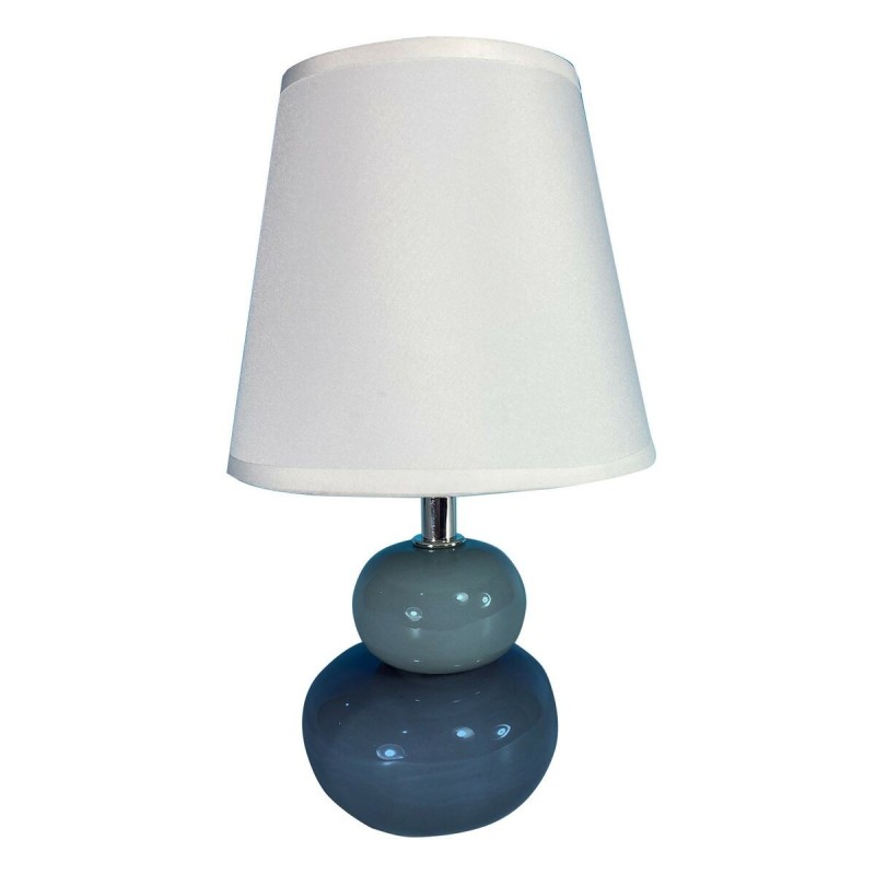 Lampe de bureau Versa Bleu Céramique Textile (15 x 22,5 x 9,5 cm) - Acheter à 12,88 € seulement chez Collector's Boutique