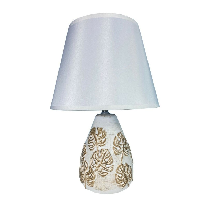 Lampe de bureau Versa Beige Fleurs Céramique Textile (24,5 x 37 x 12 cm) - Acheter à 19,97 € seulement chez Collector's Boutique