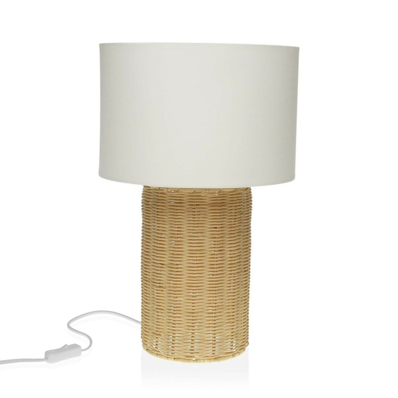 Lampe de bureau Rat Versa Candil Métal Tissu Lin Rotin (30 x 50 x 30 cm) - Acheter à 57,06 € seulement chez Collector's Boutique