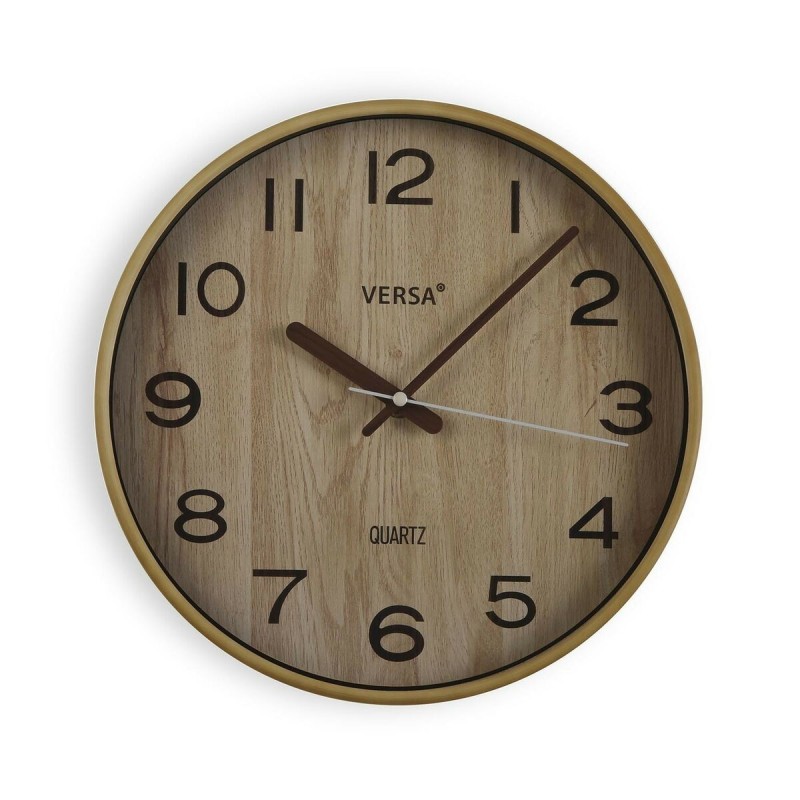 Horloge Murale Versa Marron Clair Plastique (4,8 x 31 x 31 cm) - Acheter à 13,78 € seulement chez Collector's Boutique