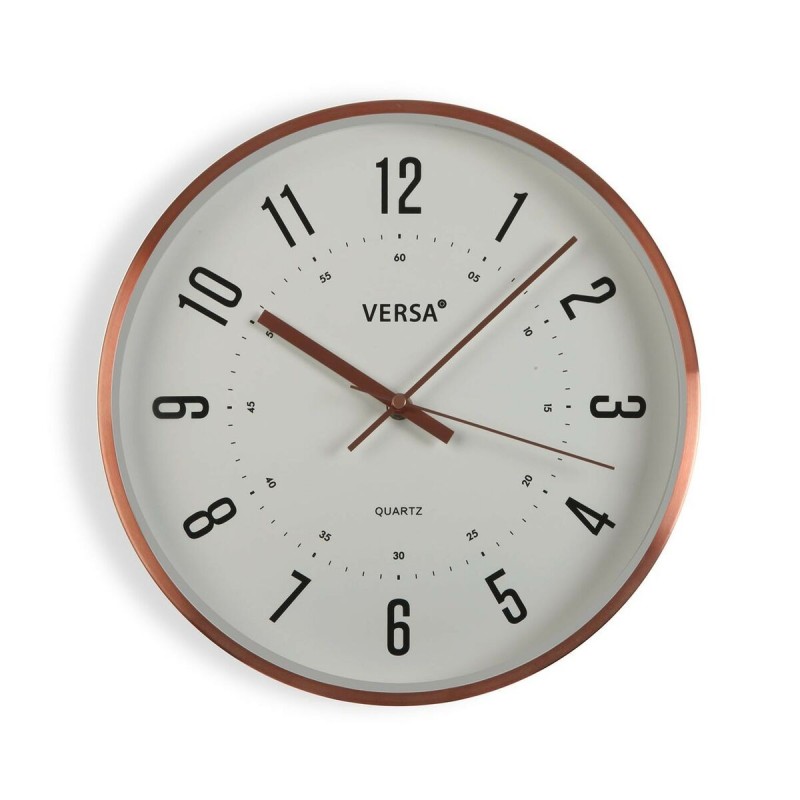 Horloge Murale Versa Doré Métal Aluminium (4,3 x 30,5 x 30,5 cm) - Acheter à 19,36 € seulement chez Collector's Boutique