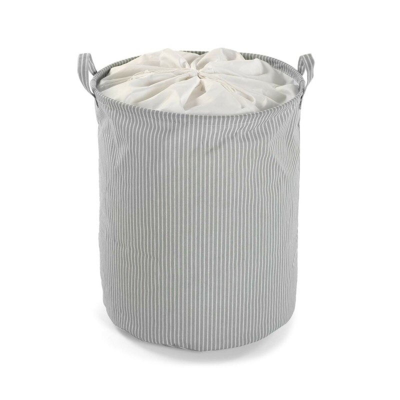 Panier à linge Versa Gris Polyester Coton Nylon (38 x 48 x 38 cm) - Acheter à 10,09 € seulement chez Collector's Boutique