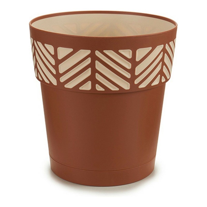 Cache-pot Orfeo Marron Plastique (25 x 25 x 25 cm) - Acheter à 6,04 € seulement chez Collector's Boutique