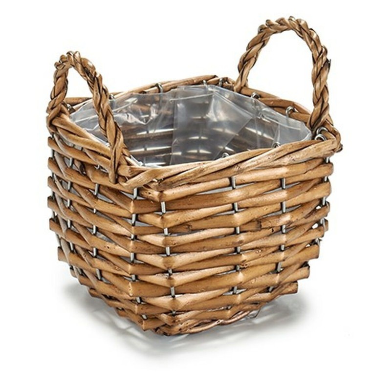 Panier 14,8 x 14,8 x 14 cm Marron Plastique osier - Acheter à 2,33 € seulement chez Collector's Boutique