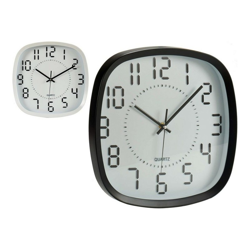 Horloge Murale Blanc Noir (31 x 4,5 x 31 cm) - Acheter à 8,58 € seulement chez Collector's Boutique