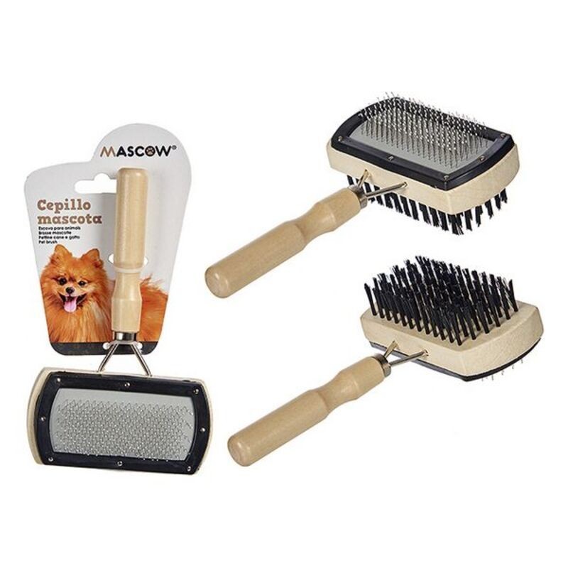 Brosse pour Chiens Bois Acier Plastique (5 x 19 x 13,5 cm) - Acheter à 1,84 € seulement chez Collector's Boutique