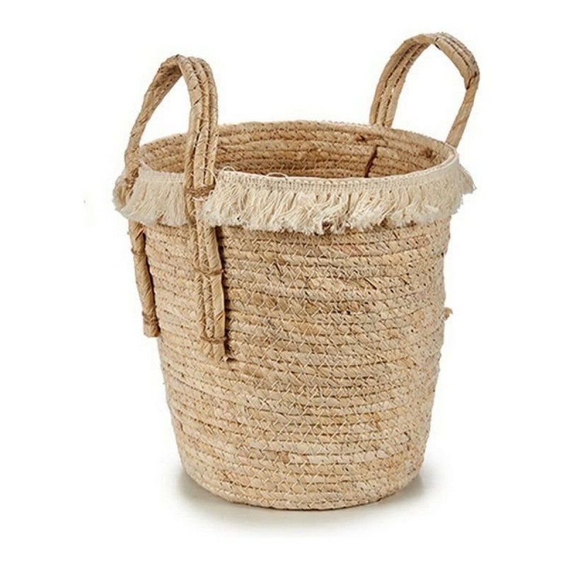 Cache-pot Avec des poignées paille Marron naturel (24 x 31 x 27 cm) (23 x 23 x 23 cm) - Acheter à 6,11 € seulement chez Collecto