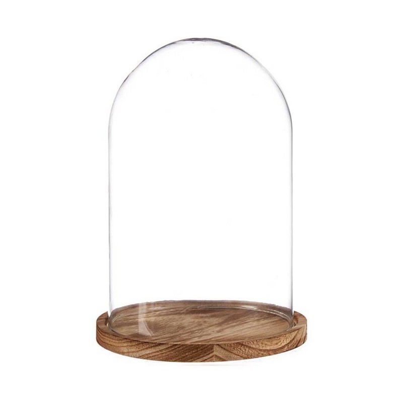 Figurine Décorative Marron Transparent Dôme Verre Bois (17 x 25,3 x 17 cm) - Acheter à 14,33 € seulement chez Collector's Boutiq