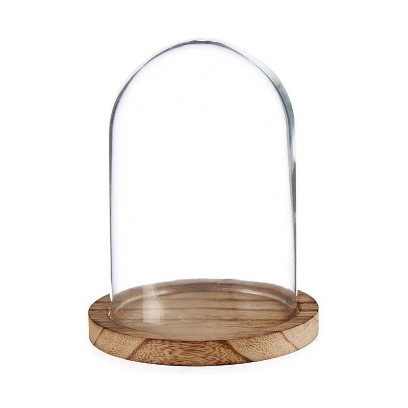 Figurine Décorative Marron Transparent Dôme Verre Bois (12,5 x 15,5 x 12,5 cm) - Acheter à 5,53 € seulement chez Collector's Bou