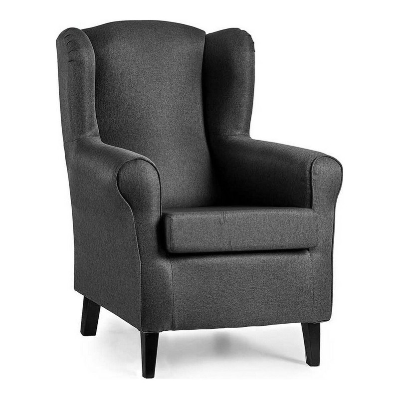 Fauteuil Sade Polyester Bois de pin Gris foncé (65 x 101 x 75 cm) (65 x 101 x 75 cm) - Acheter à 113,60 € seulement chez Collect