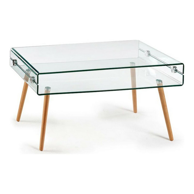 Table Basse Verre Bois (55 x 52 x 110 cm) - Acheter à 135,59 € seulement chez Collector's Boutique