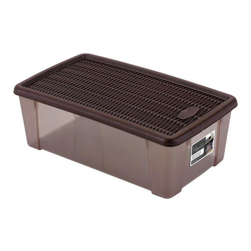 Boîte avec Couvercle Elegance Plastique Chocolat (19,5 x 11,5 x 33 cm) - Acheter à 3,85 € seulement chez Collector's Boutique