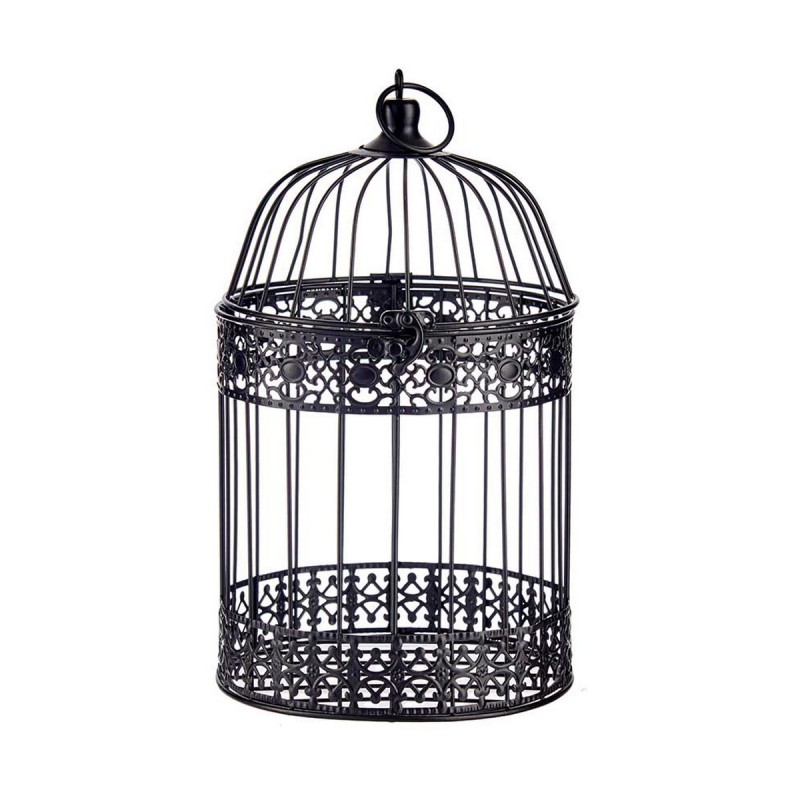 Cage décorative Ronde 2 Pièces Noir Métal - Acheter à 17,93 € seulement chez Collector's Boutique