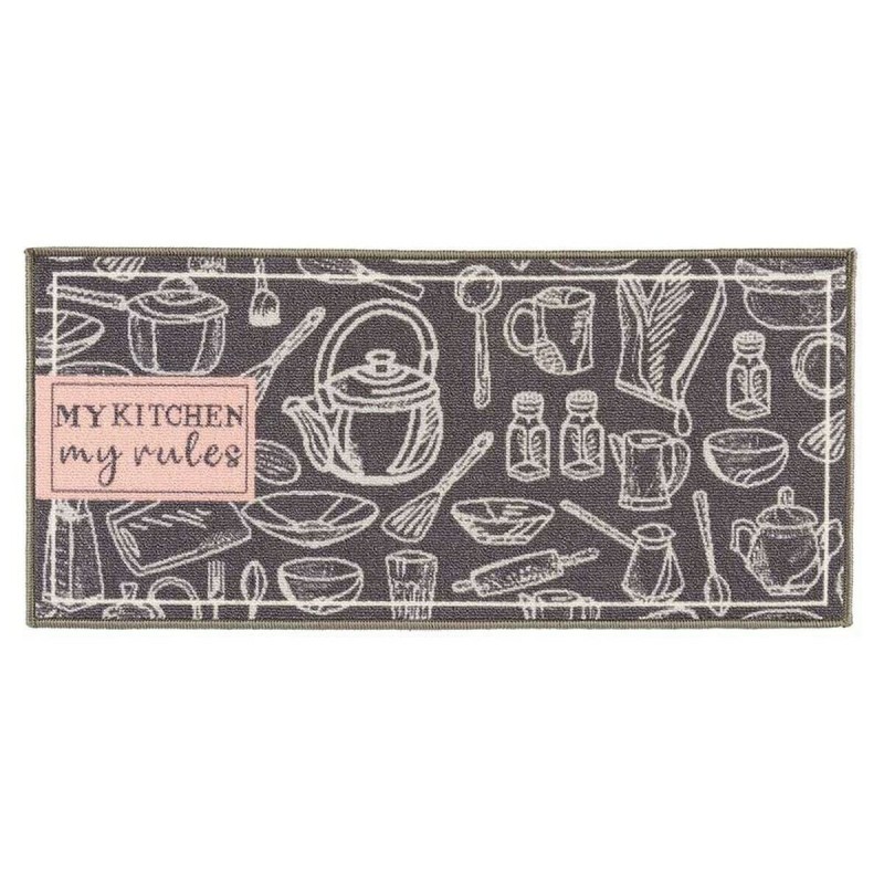 Tapis My Kitchen Rose Blanc Gris Polyamide Latex (40 x 1 x 90 cm) - Acheter à 3,40 € seulement chez Collector's Boutique