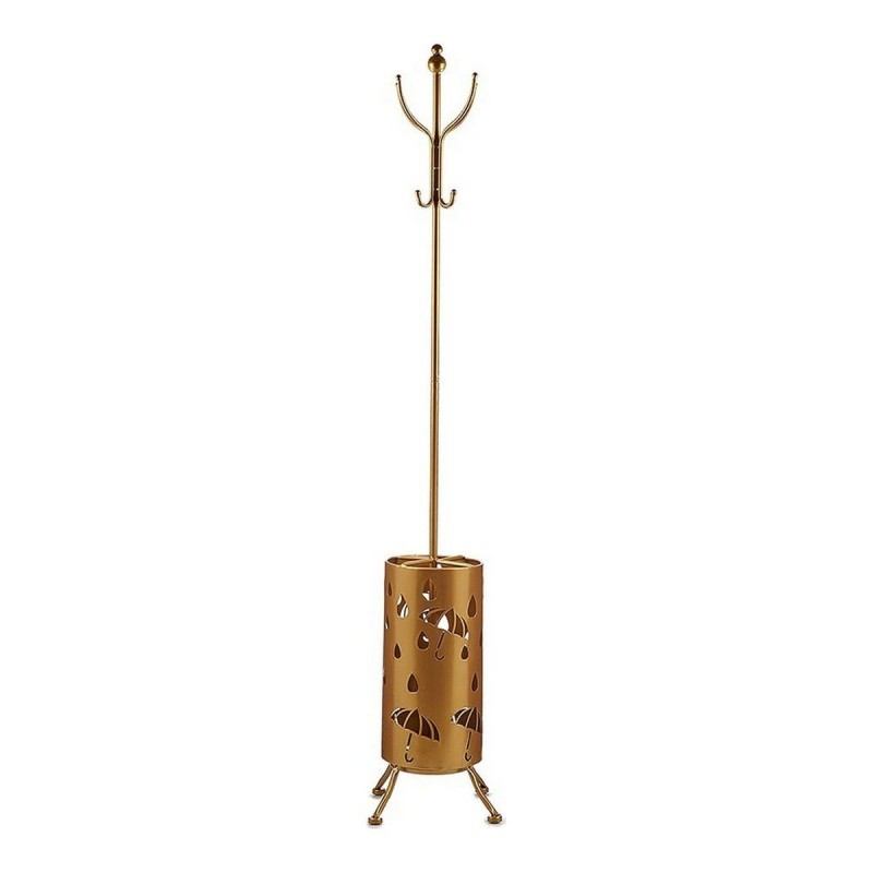 Porte-manteau porte-parapluie Doré Métal (44 x 185 x 44 cm) - Acheter à 62,78 € seulement chez Collector's Boutique