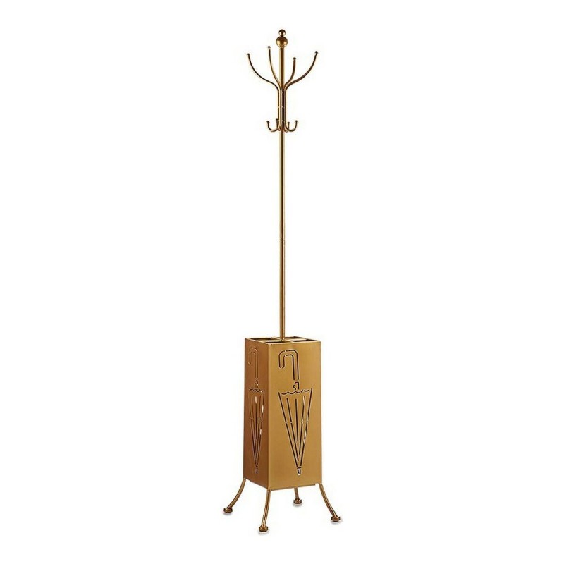 Porte-manteau porte-parapluie Doré Métal (34 x 188 x 34 cm) - Acheter à 62,78 € seulement chez Collector's Boutique