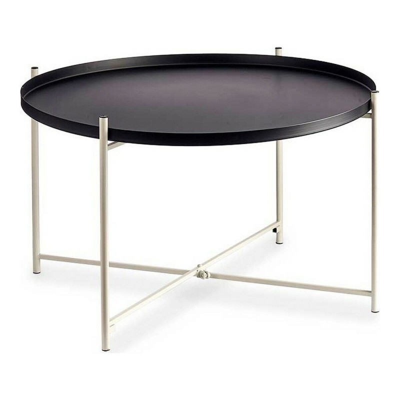 Table d'appoint Noir Blanc Métal (76,5 x 46 x 76,5 cm) - Acheter à 49,32 € seulement chez Collector's Boutique