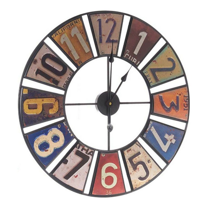 Horloge Murale Multicouleur Rétro Métal (60 x 4,5 x 60 cm) - Acheter à 30,79 € seulement chez Collector's Boutique