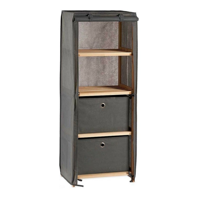 Étagère Gris Bois Tissu (28 x 113 x 42 cm) - Acheter à 41,60 € seulement chez Collector's Boutique