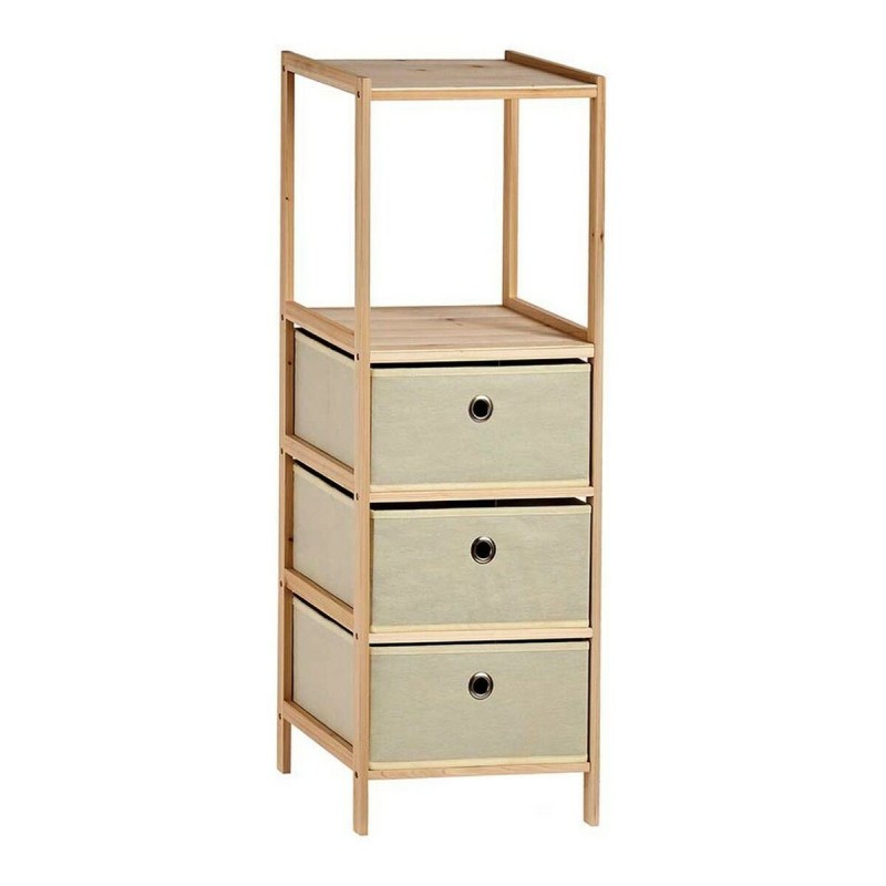 Étagère Beige Bois Tissu (26 x 89 x 32 cm) - Acheter à 28,74 € seulement chez Collector's Boutique