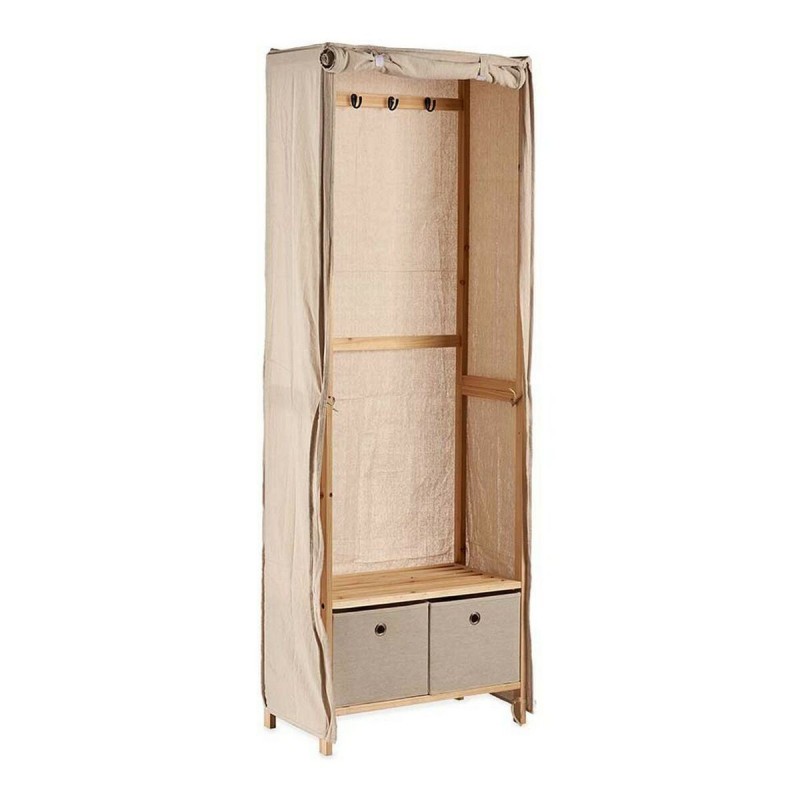 Porte-manteau Beige Bois Tissu (31,5 x 58 x 168 cm) - Acheter à 55,49 € seulement chez Collector's Boutique