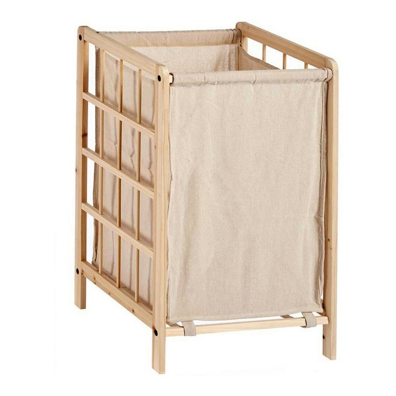 Panier à linge Bois Tissu 35 L (33 x 60 x 39,5 cm) - Acheter à 18,91 € seulement chez Collector's Boutique