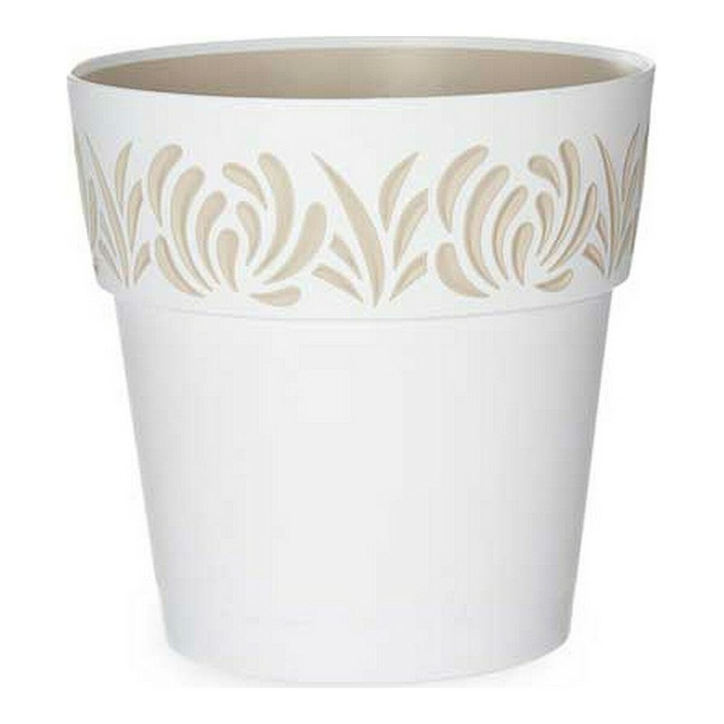 Cache-pot Gaia Blanc Plastique (19 x 19 x 19 cm) - Acheter à 3,82 € seulement chez Collector's Boutique