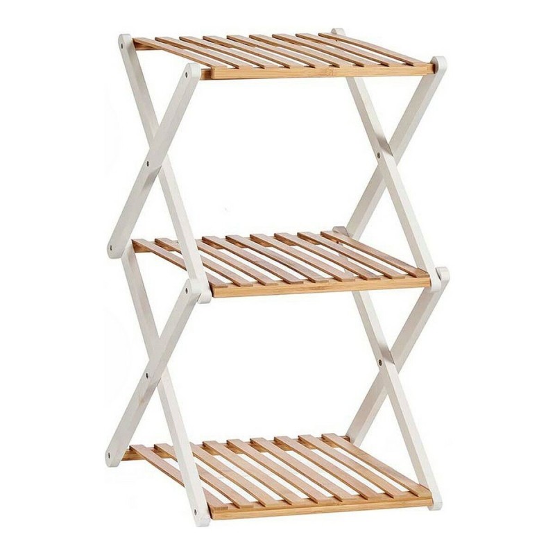 Étagère Marron Blanc Pliable Bois (32 x 65 x 39 cm) - Acheter à 30,70 € seulement chez Collector's Boutique