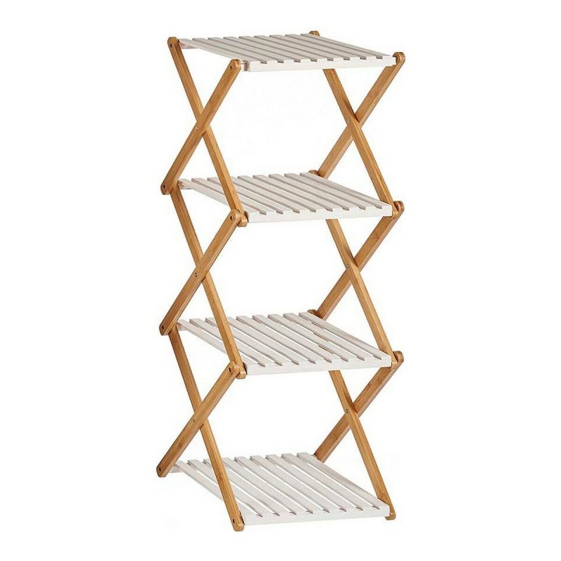 Étagère Marron Blanc Pliable Bois (32 x 96 x 39 cm) - Acheter à 40,93 € seulement chez Collector's Boutique