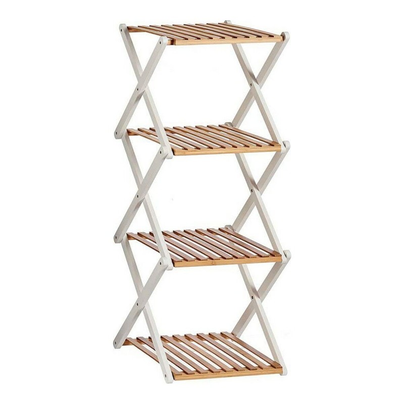 Étagère Marron Blanc Pliable Bois (32 x 96 x 39 cm) - Acheter à 39,43 € seulement chez Collector's Boutique