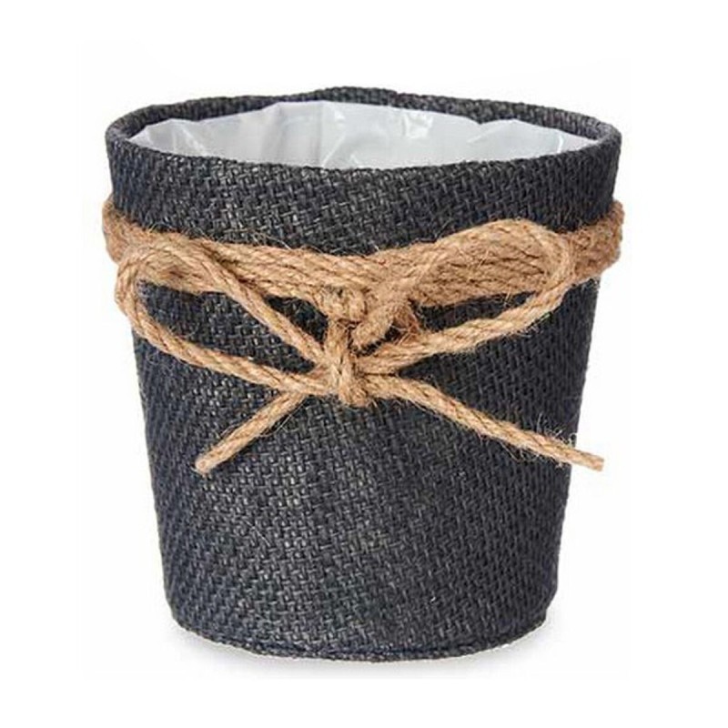 Cache-pot Lien Gris Tissu Plastique (10 x 10 x 10 cm) - Acheter à 2,71 € seulement chez Collector's Boutique