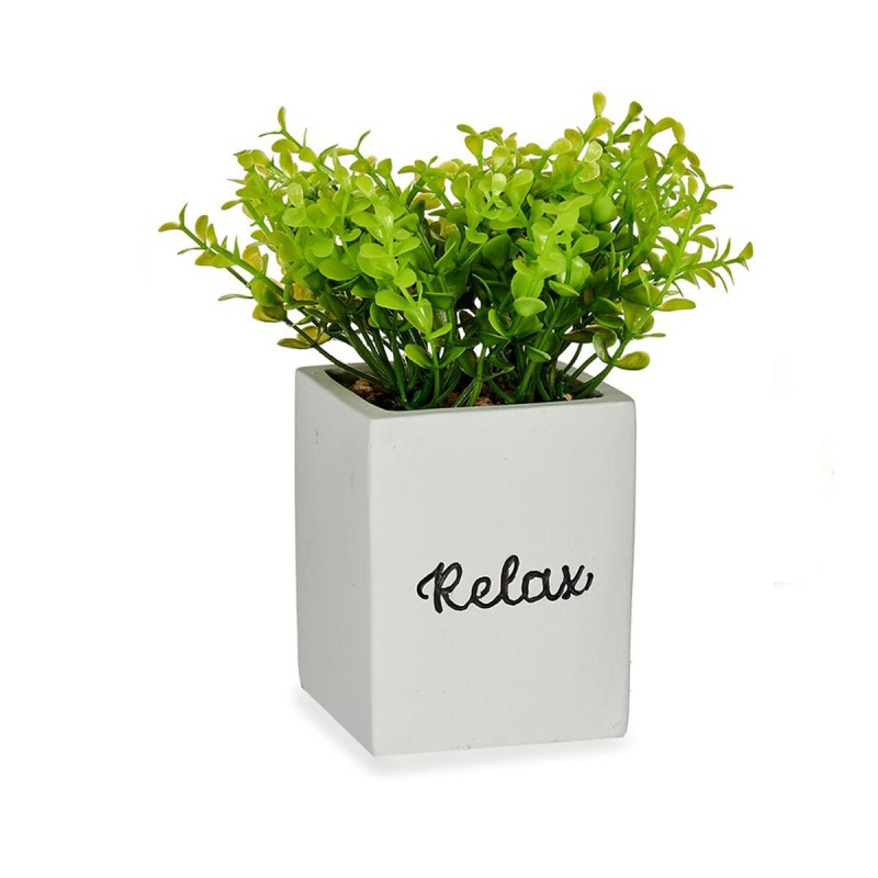 Plante décorative Blanc Ciment Plastique (8 x 18 x 8 cm) - Acheter à 7,33 € seulement chez Collector's Boutique