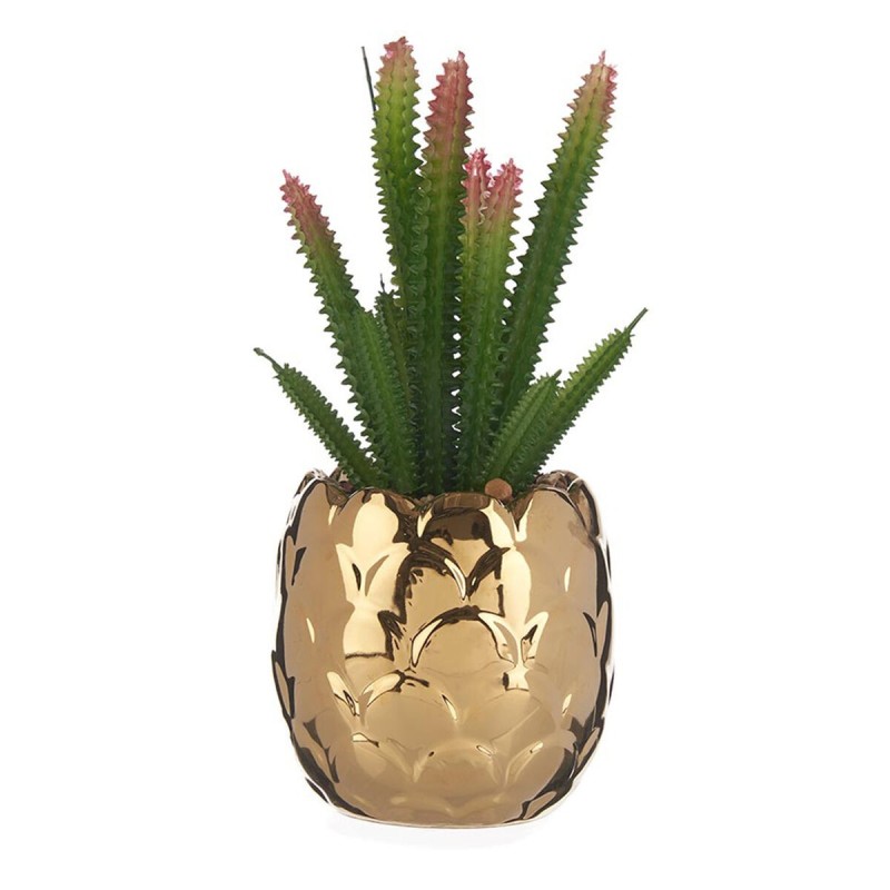 Plante décorative Doré Cactus Céramique Plastique (8 x 20 x 8 cm) - Acheter à 8,34 € seulement chez Collector's Boutique