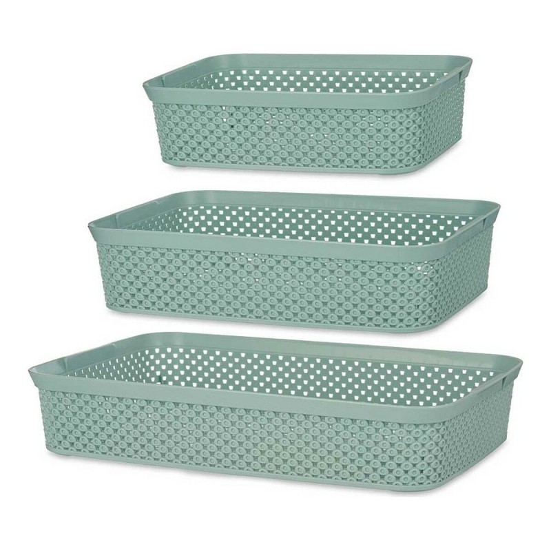 Boîte Multiusage Gris Plastique (3 pcs) - Acheter à 7,96 € seulement chez Collector's Boutique