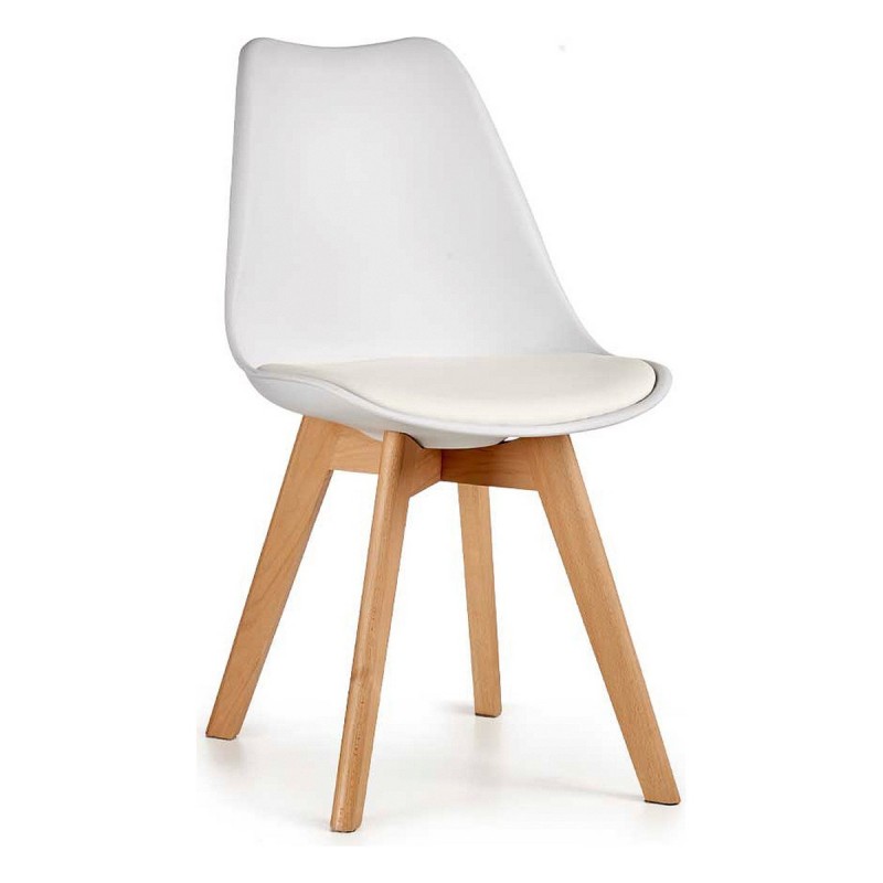 Chaise de Salle à Manger Marron Blanc Bois Plastique (48 x 80 x 60 cm) - Acheter à 50,45 € seulement chez Collector's Boutique