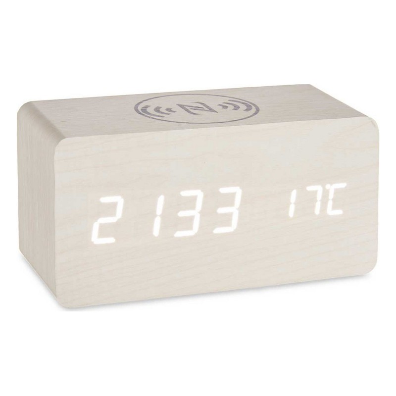 Montre Numérique de Table Blanc PVC Bois MDF (15 x 7,5 x 7 cm) - Acheter à 19,73 € seulement chez Collector's Boutique