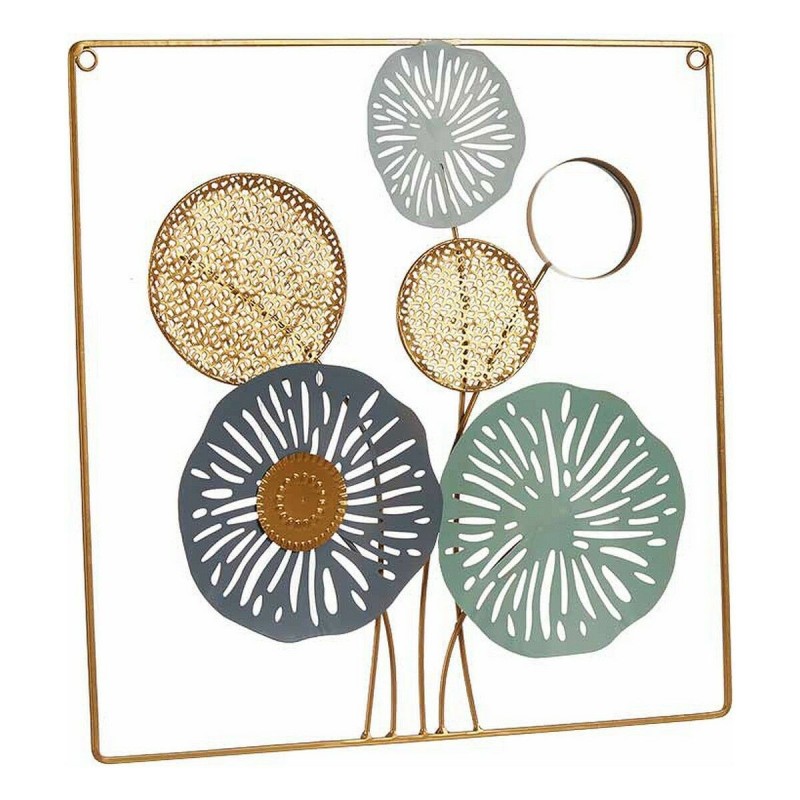 Décoration Suspendue Fleurs Murale Verre Métal (45 x 45 x 2 cm) - Acheter à 10,73 € seulement chez Collector's Boutique