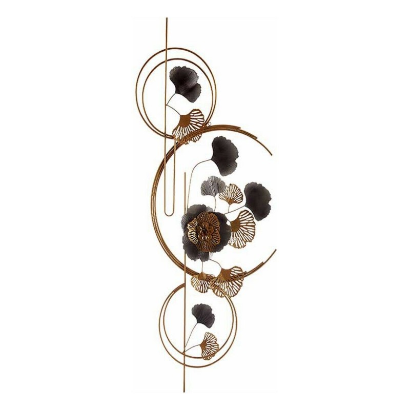 Décoration Suspendue Fleurs Murale Doré Métal Cuivre (60 x 150 x 7,5 cm) - Acheter à 66,64 € seulement chez Collector's Boutique