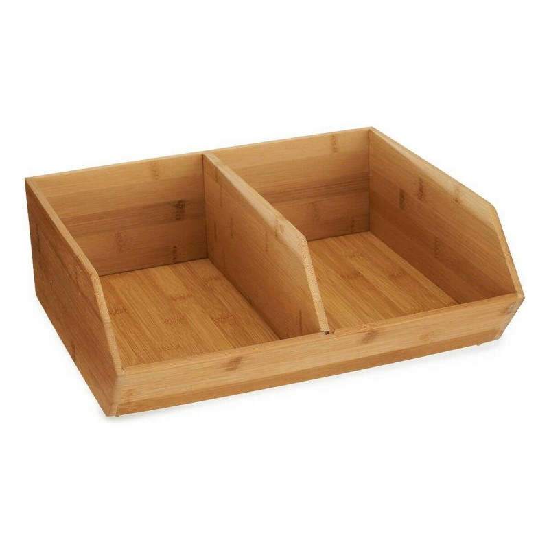 Organisateur 2 Compartiments Naturel Bambou (34,5 x 13 x 31 cm) - Acheter à 17,93 € seulement chez Collector's Boutique