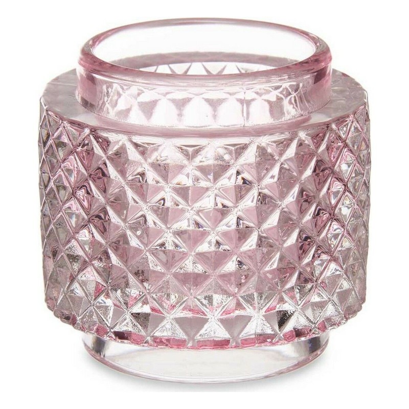 Bougeoir Rose verre (7,5 x 7,5 x 7,5 cm) - Acheter à 4,99 € seulement chez Collector's Boutique