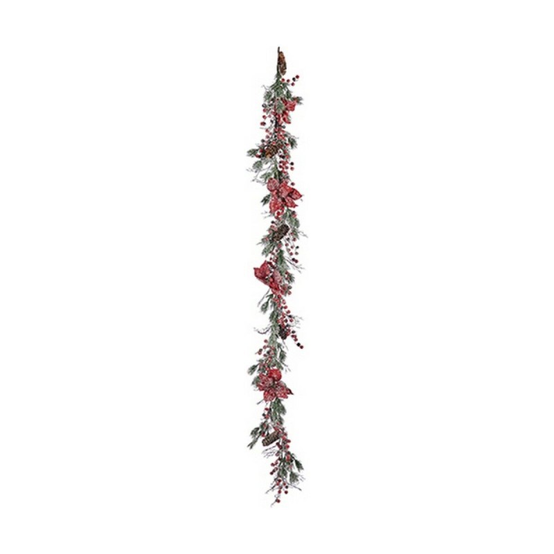 Guirlande de Noël Enneigé Rouge Marron Vert (15 x 15 x 190 cm) - Acheter à 26,93 € seulement chez Collector's Boutique